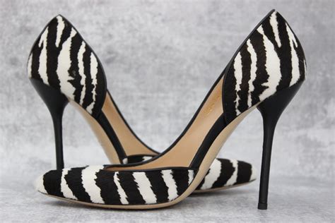 zebra print calf pumps